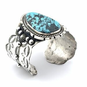 Vintage Native American Sterling Kingman Turquoise
Cuff UNISEX